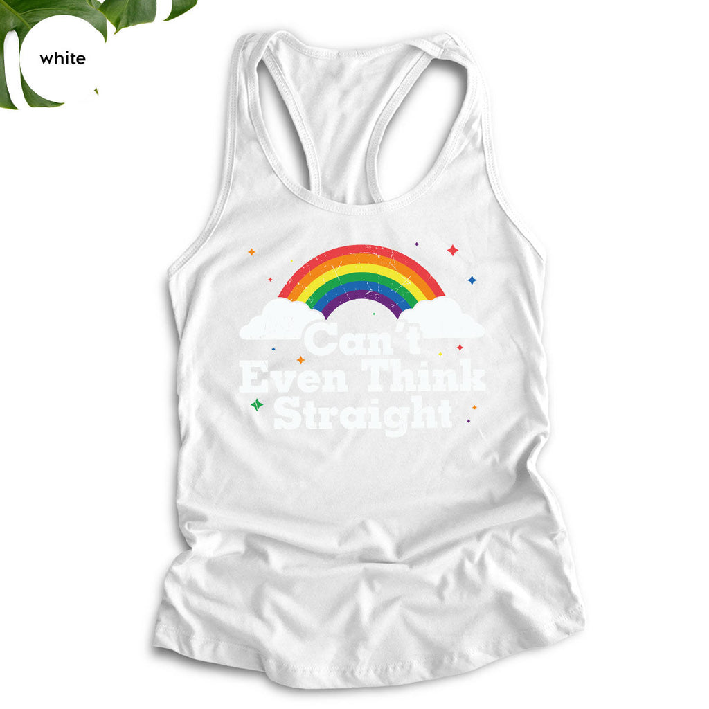 Can I Even Think Straight Shirt, Rainbow T-Shirt, LGBT product image 92