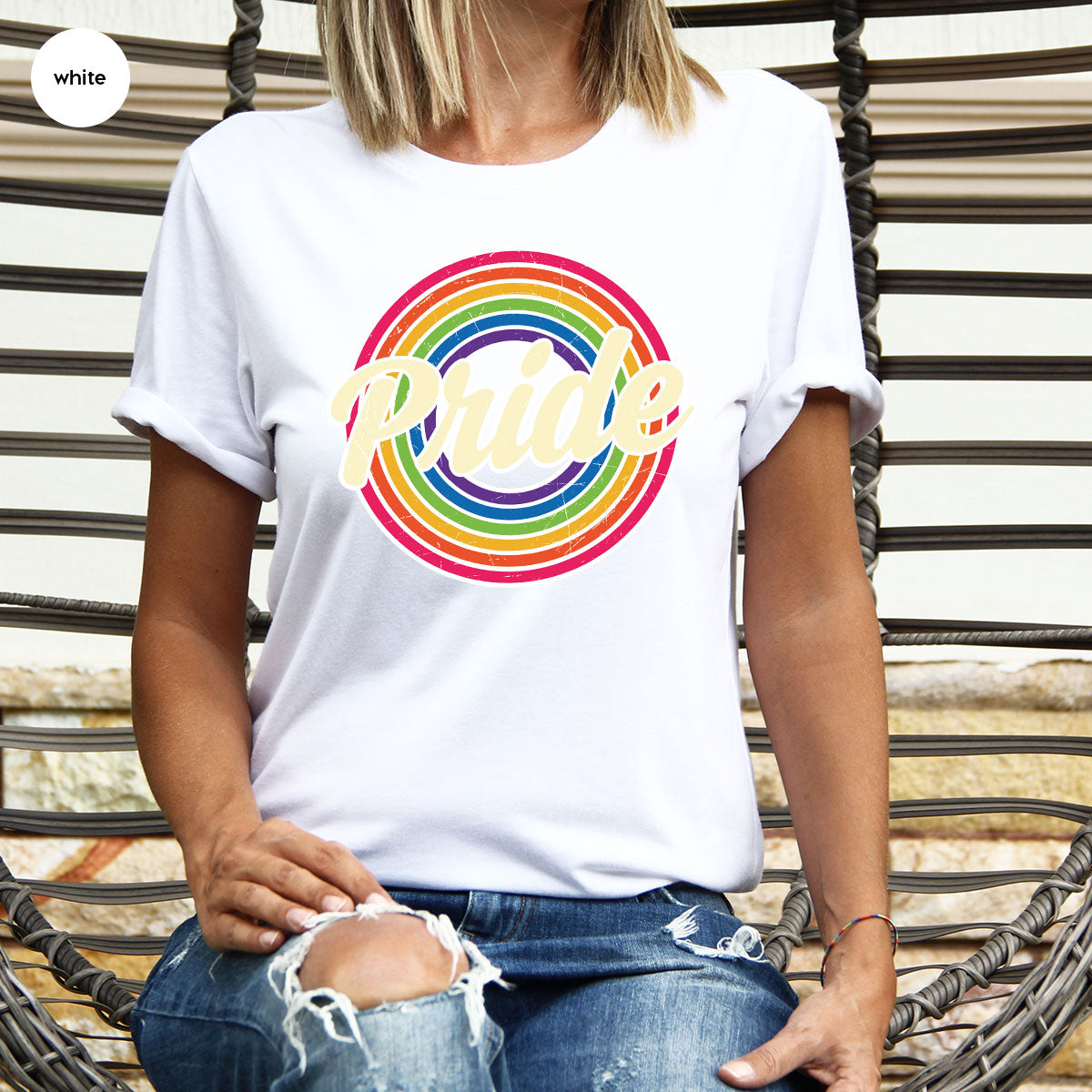 Pride Shirt, LGBT T-Shirt, Tee, Rainbow Graphic product image 86