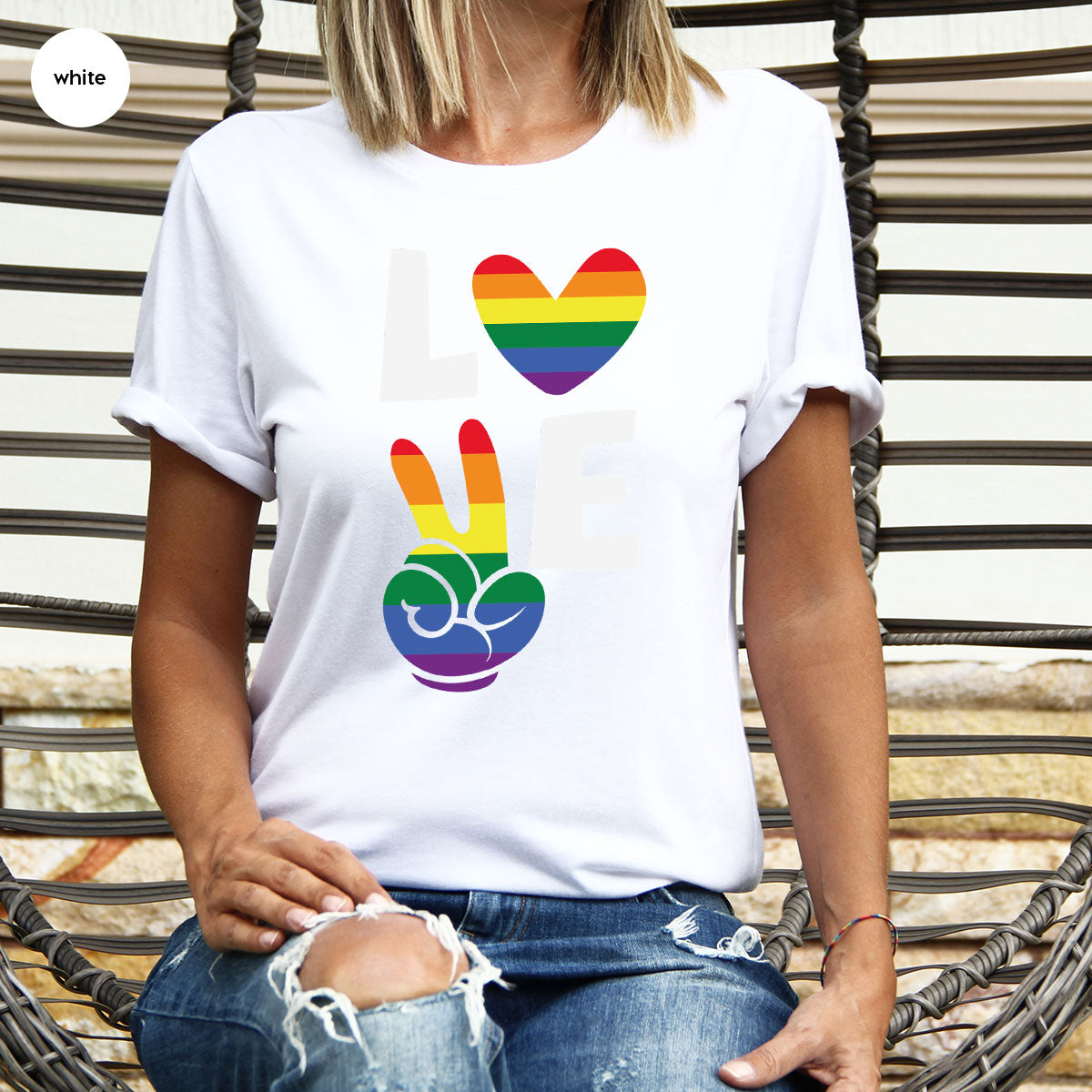LGBT Love Shirt, Rainbow Glory T-Shirt, Pride Tee product image 89
