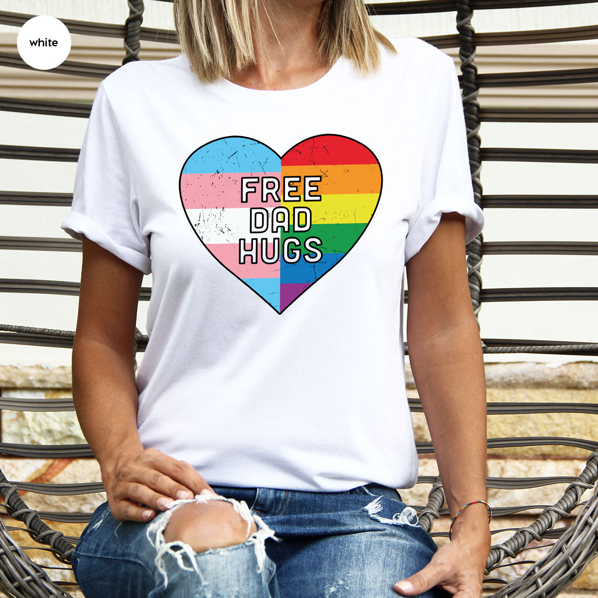 Free Dad Hugs Shirt, LGBT Pride T-Shirt product image 89