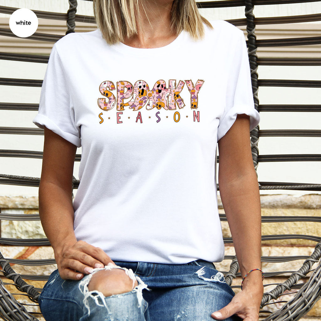 Ghost Graphic Tees, Cute Kid Halloween Shirt, Spooky product image 149