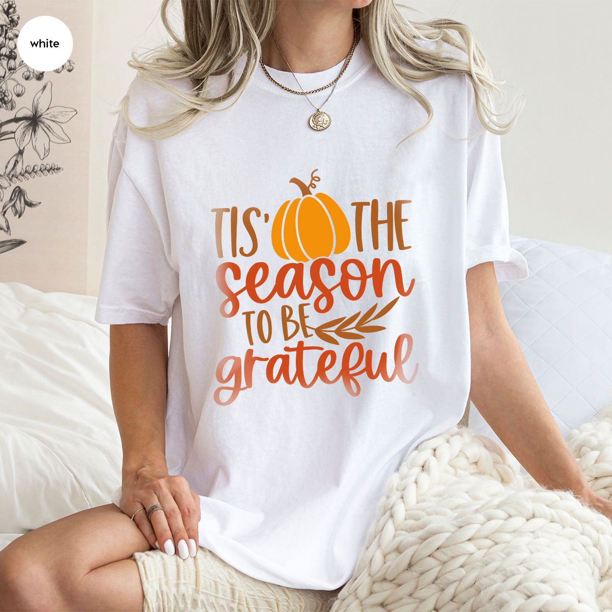 Fall T-Shirt, Autumn Crewneck Sweatshirt, Thanksgiving product image 157
