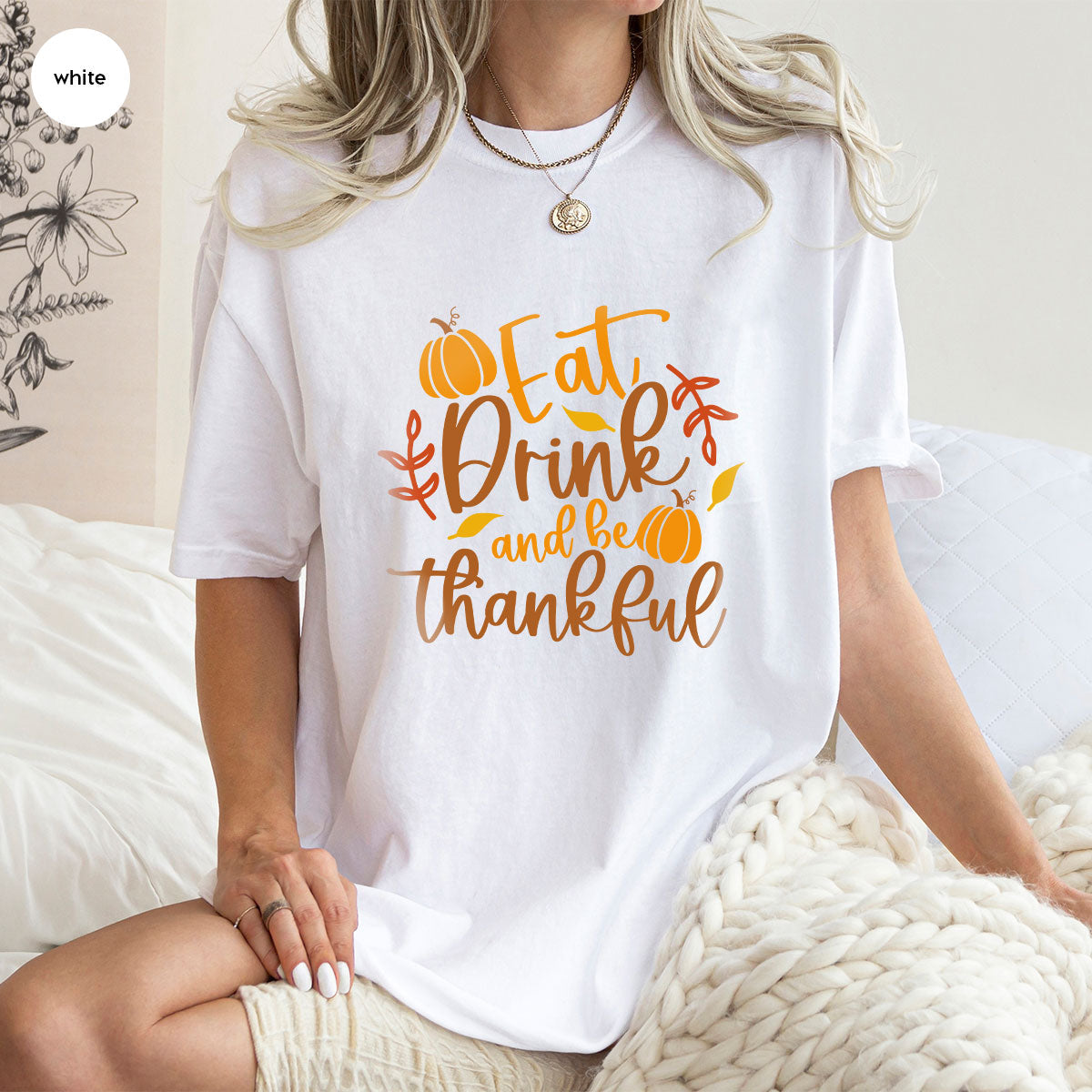 Cute Pumpkin T-Shirt, Fall Graphic Tees, Thankful Gifts product image 118