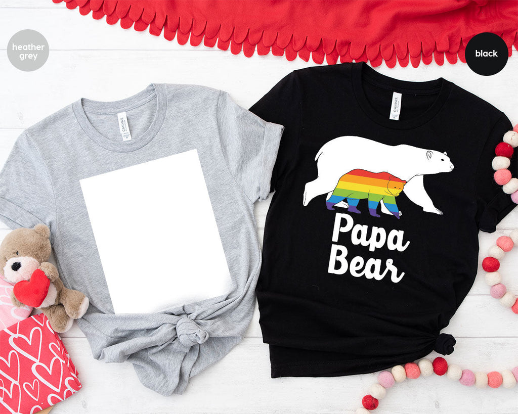 Papa Bear Shirt, T-Shirt, LGBT Rainbow Tee product image 60