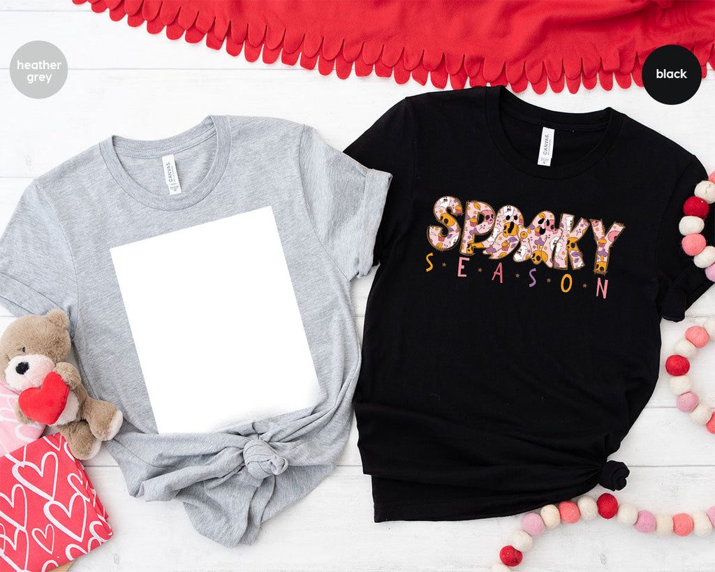 Ghost Graphic Tees, Cute Kid Halloween Shirt, Spooky product image 126