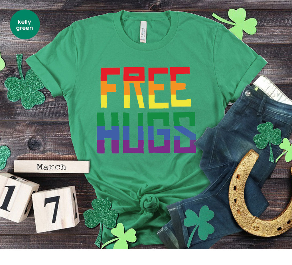 Cute LGBT Shirt, Free Hugs T-Shirt, Lovely Pride for product image 85