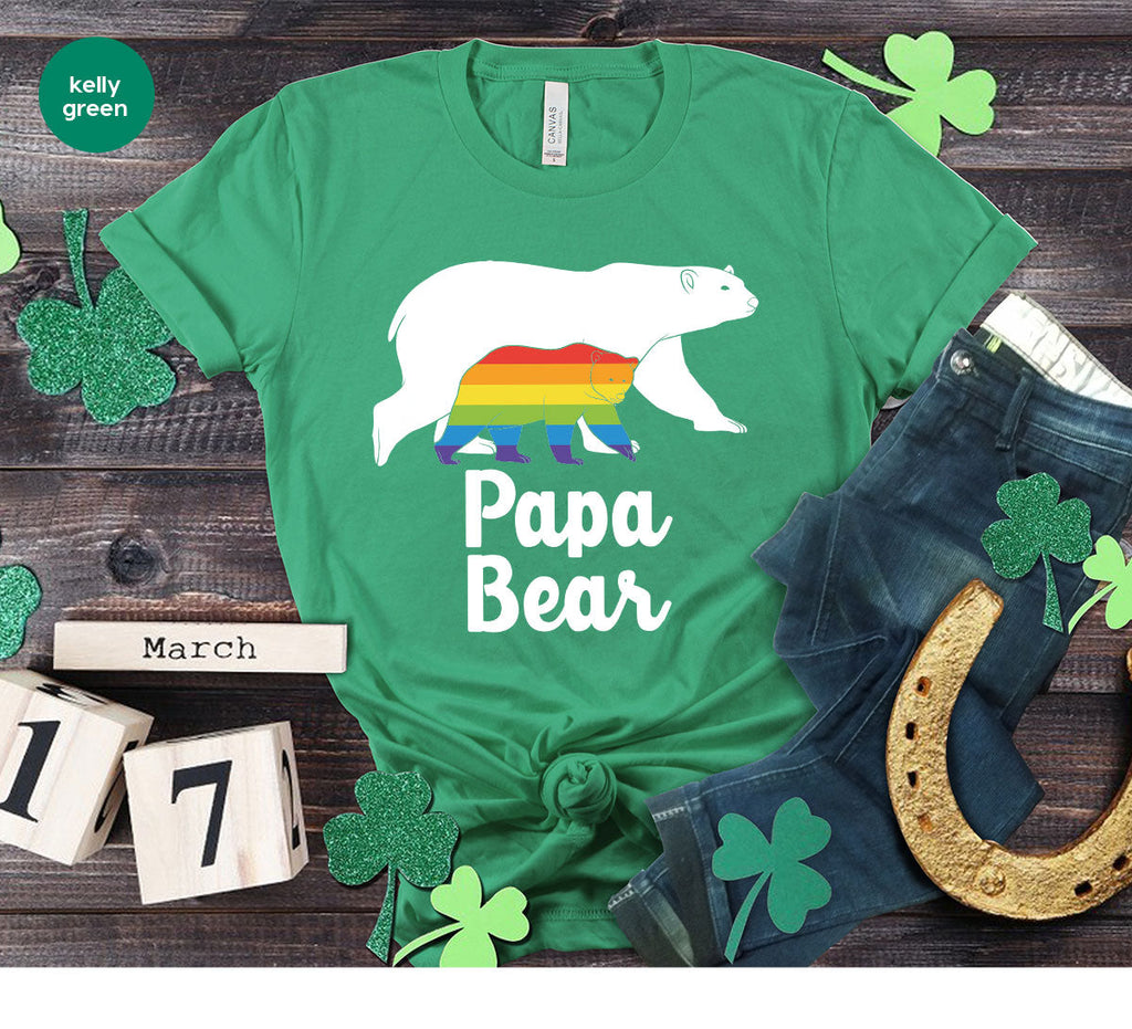 Papa Bear Shirt, T-Shirt, LGBT Rainbow Tee product image 83