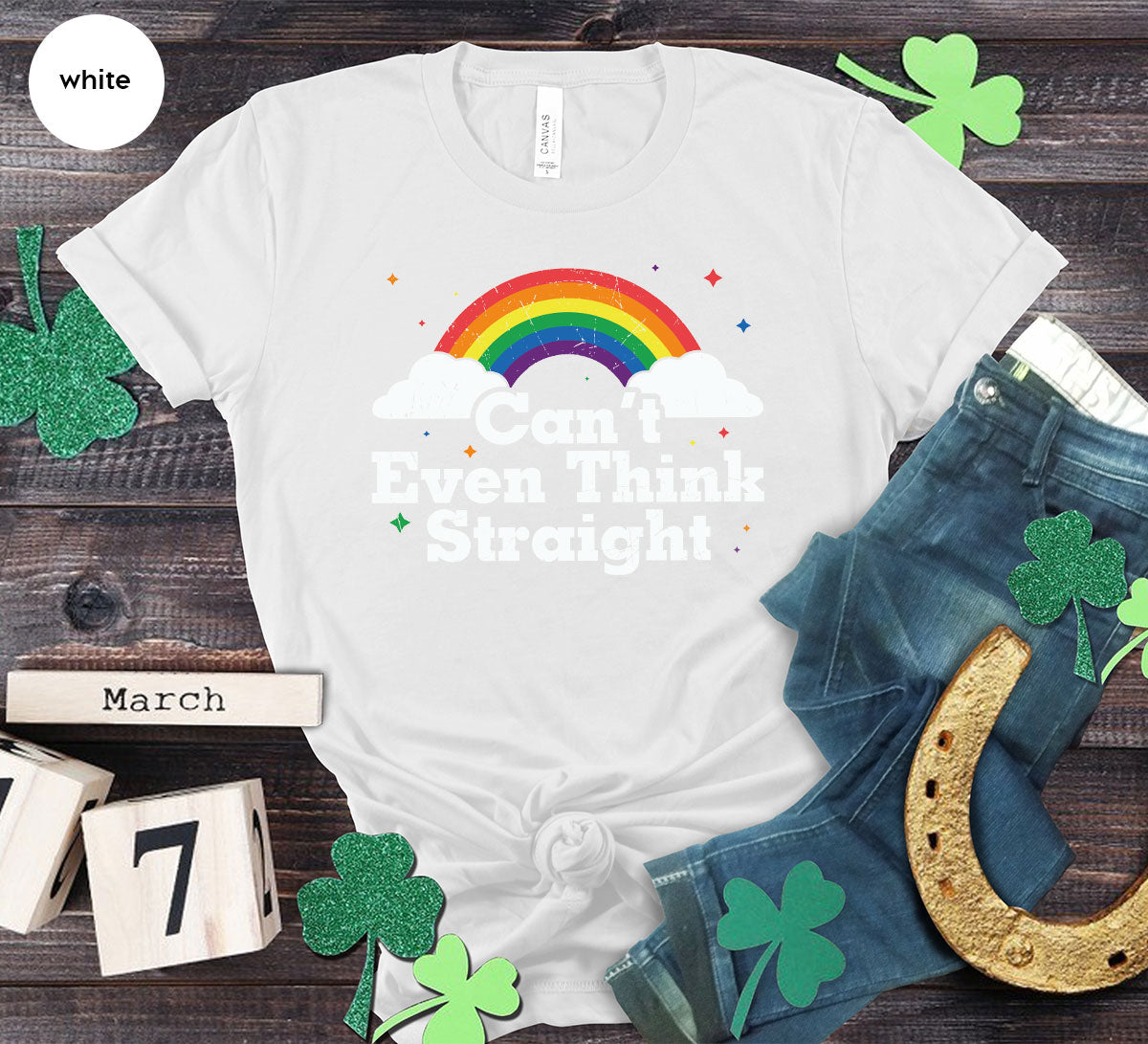 Can I Even Think Straight Shirt, Rainbow T-Shirt, LGBT product image 88