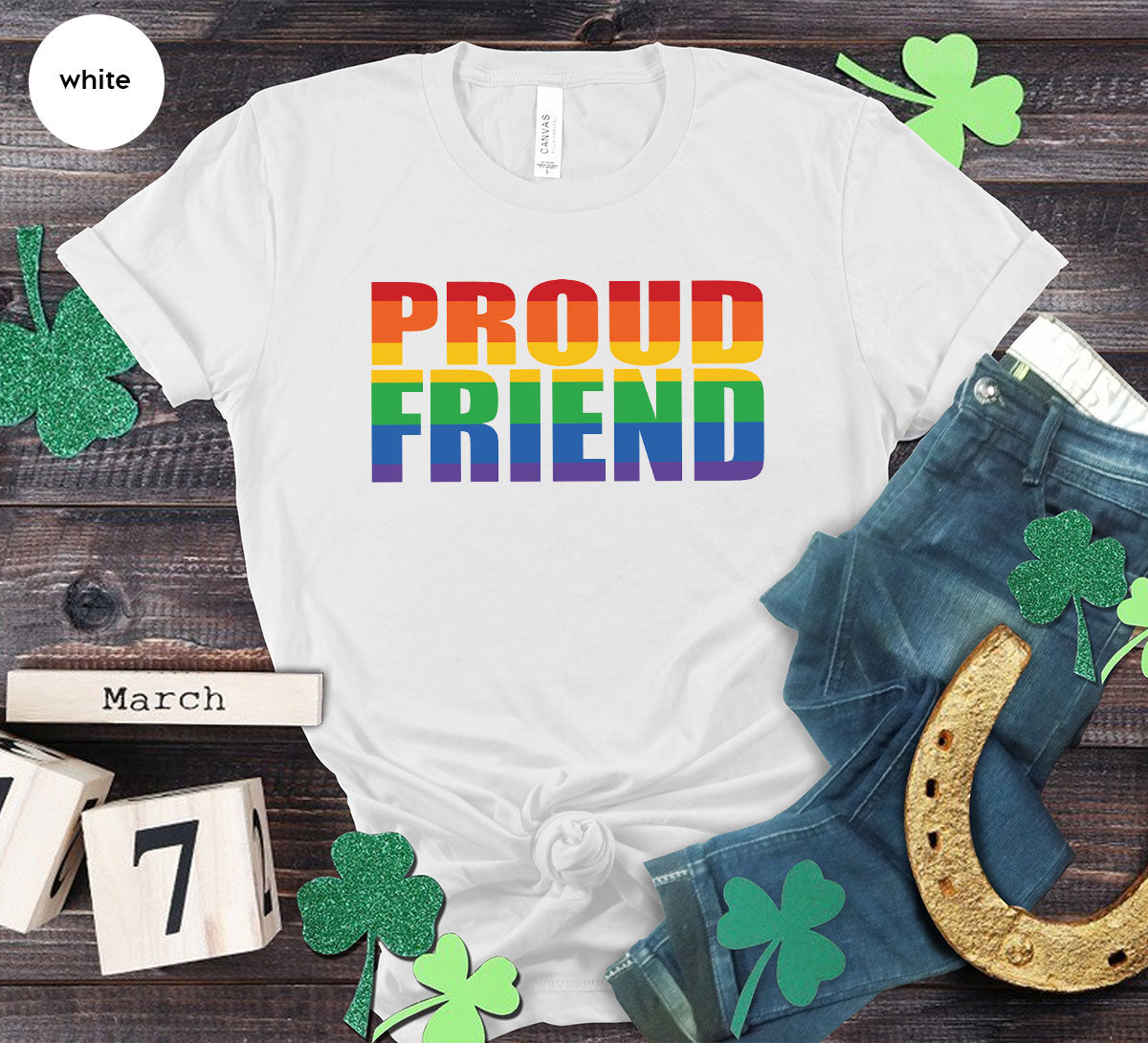 LGBT Friendship Shirt, Proud Friend T-Shirt, Gift Tee product image 86