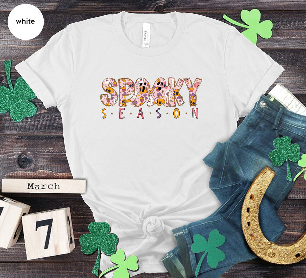 Ghost Graphic Tees, Cute Kid Halloween Shirt, Spooky product image 148