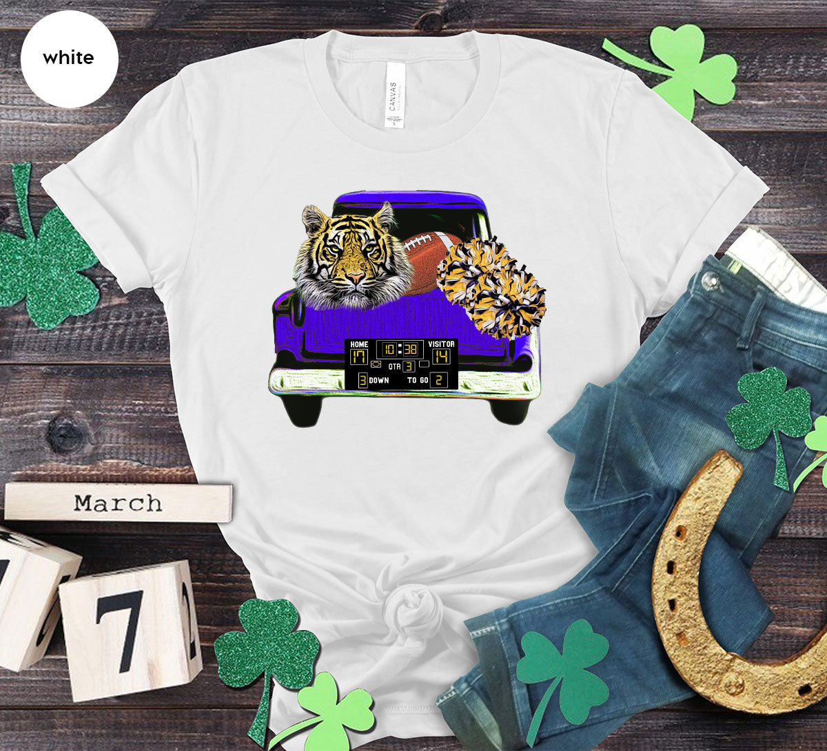 Football Truck Shirt, Tiger Graphic Tees, Mom TShirt, Gifts product image 110
