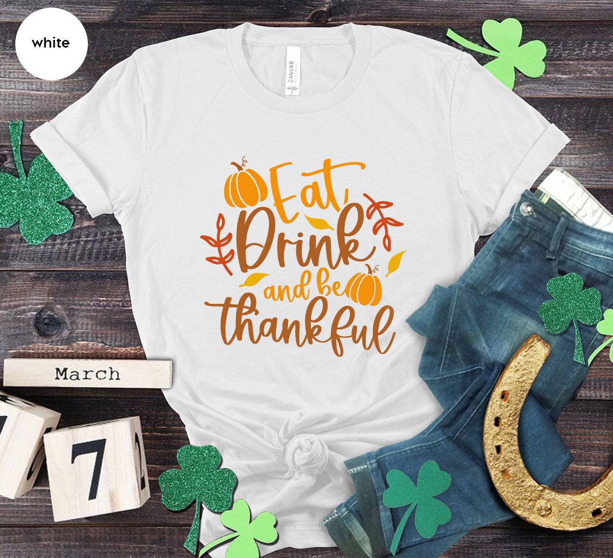 Cute Pumpkin T-Shirt, Fall Graphic Tees, Thankful Gifts product image 117
