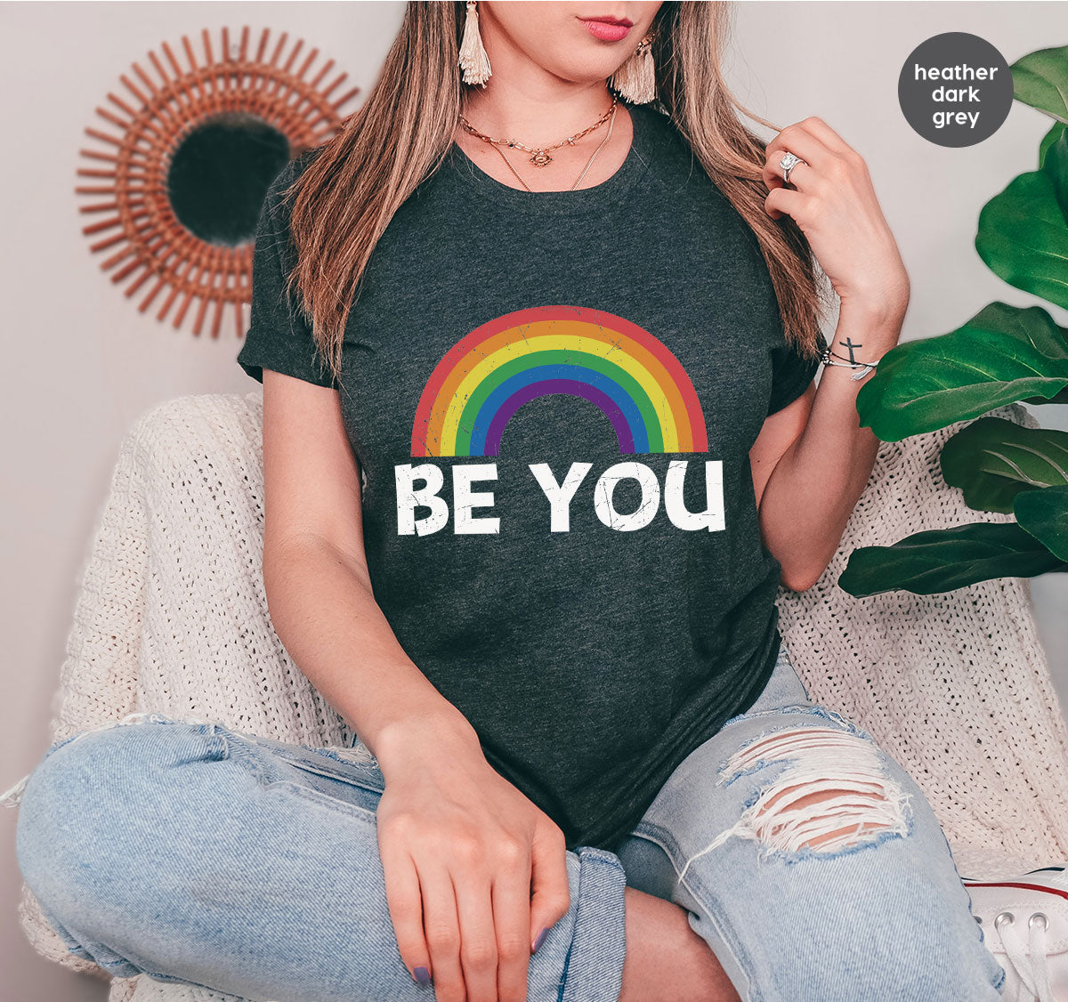 Rainbow T-Shirt, Be You Shirt, LGBT Pride product image 80