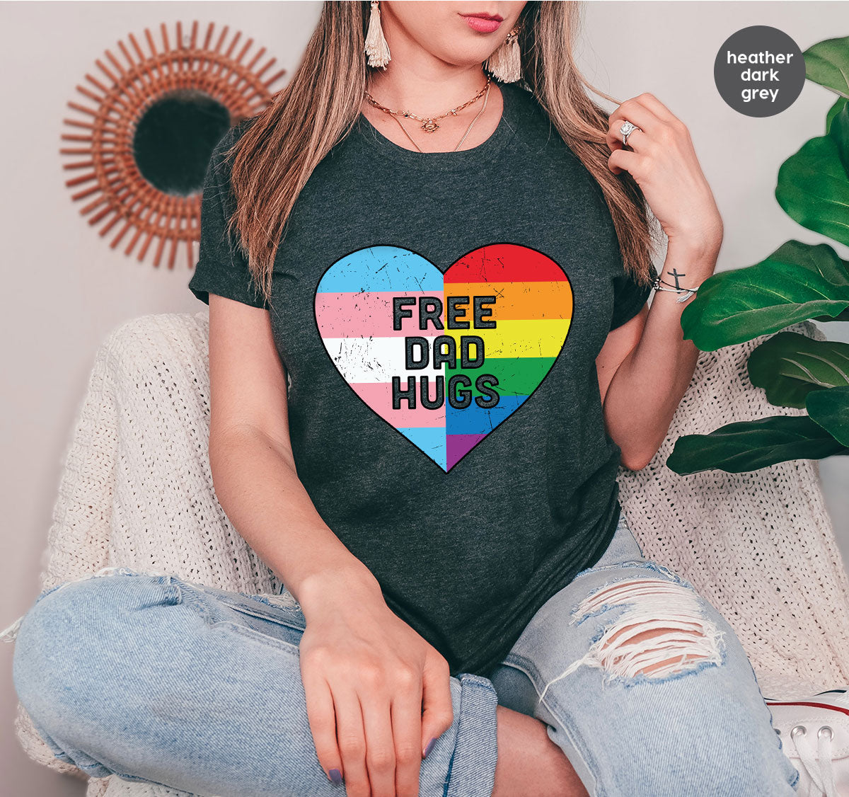 Free Dad Hugs Shirt, LGBT Pride T-Shirt product image 86
