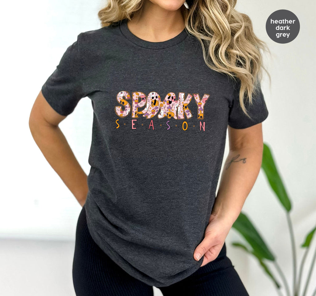 Ghost Graphic Tees, Cute Kid Halloween Shirt, Spooky product image 146