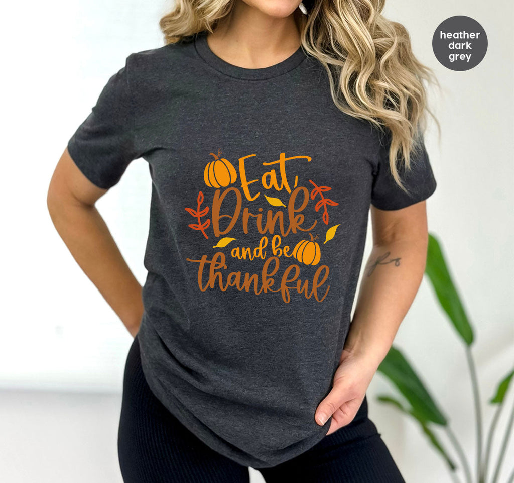 Cute Pumpkin T-Shirt, Fall Graphic Tees, Thankful Gifts product image 115