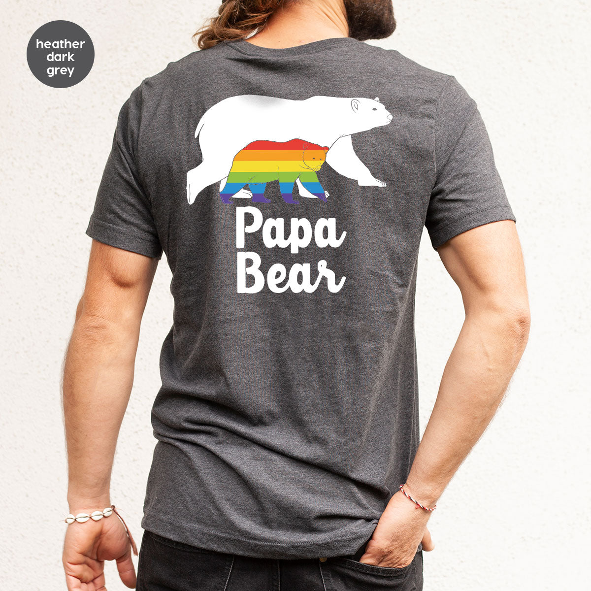Papa Bear Shirt, T-Shirt, LGBT Rainbow Tee product image 64