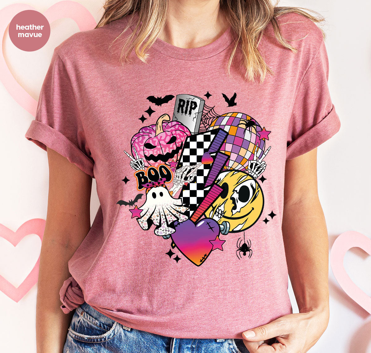Retro Halloween Shirt, Spooky Pumpkin Cool Checkered Outfit product image 122