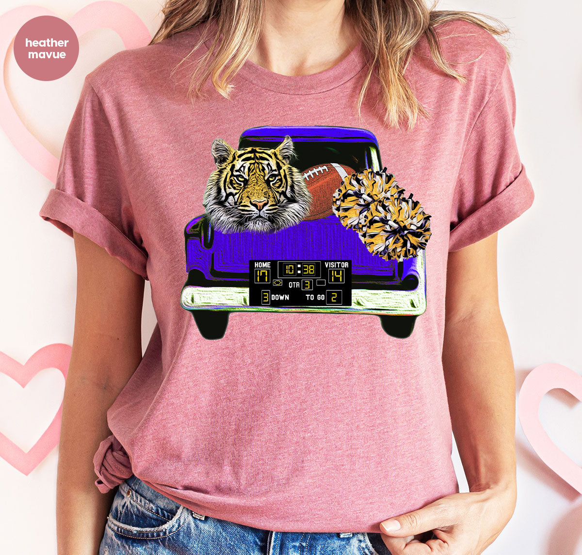 Football Truck Shirt, Tiger Graphic Tees, Mom TShirt, Gifts product image 97