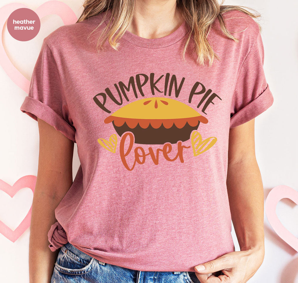 Kids Thanksgiving Shirts, Pumpkin Pie Graphic Tees, Gift product image 91