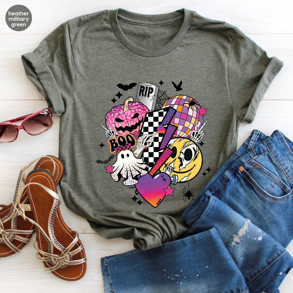 Halloween Shirt, Gifts, Spooky Season Pumpkin Graphic Tees product image 124