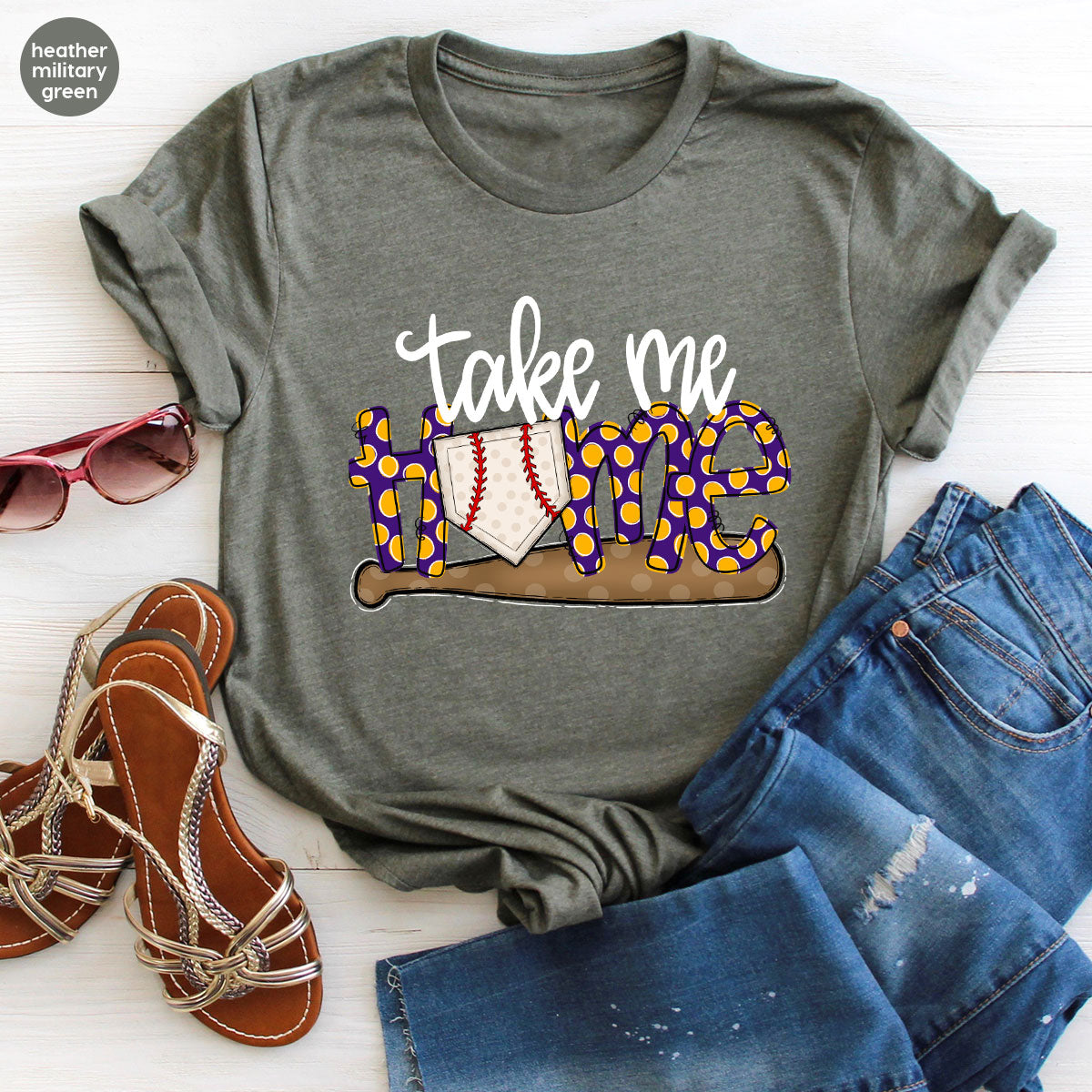 Baseball T-Shirt, Gifts for Her, Mom Outfit, Sister Shirt product image 49