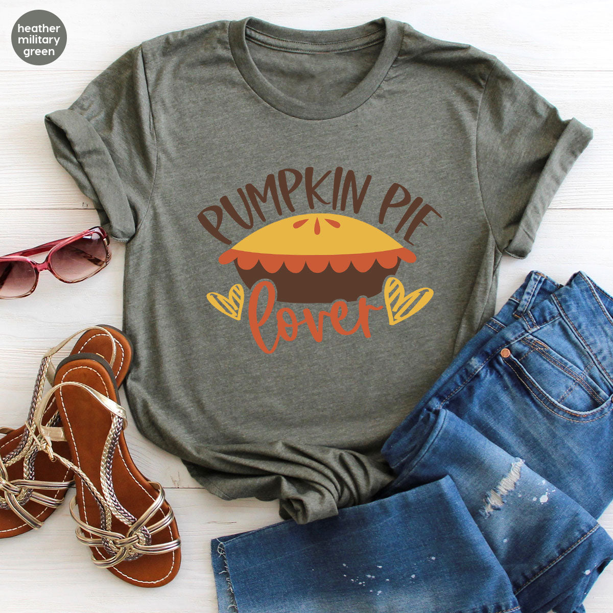 Kids Thanksgiving Shirts, Pumpkin Pie Graphic Tees, Gift product image 93