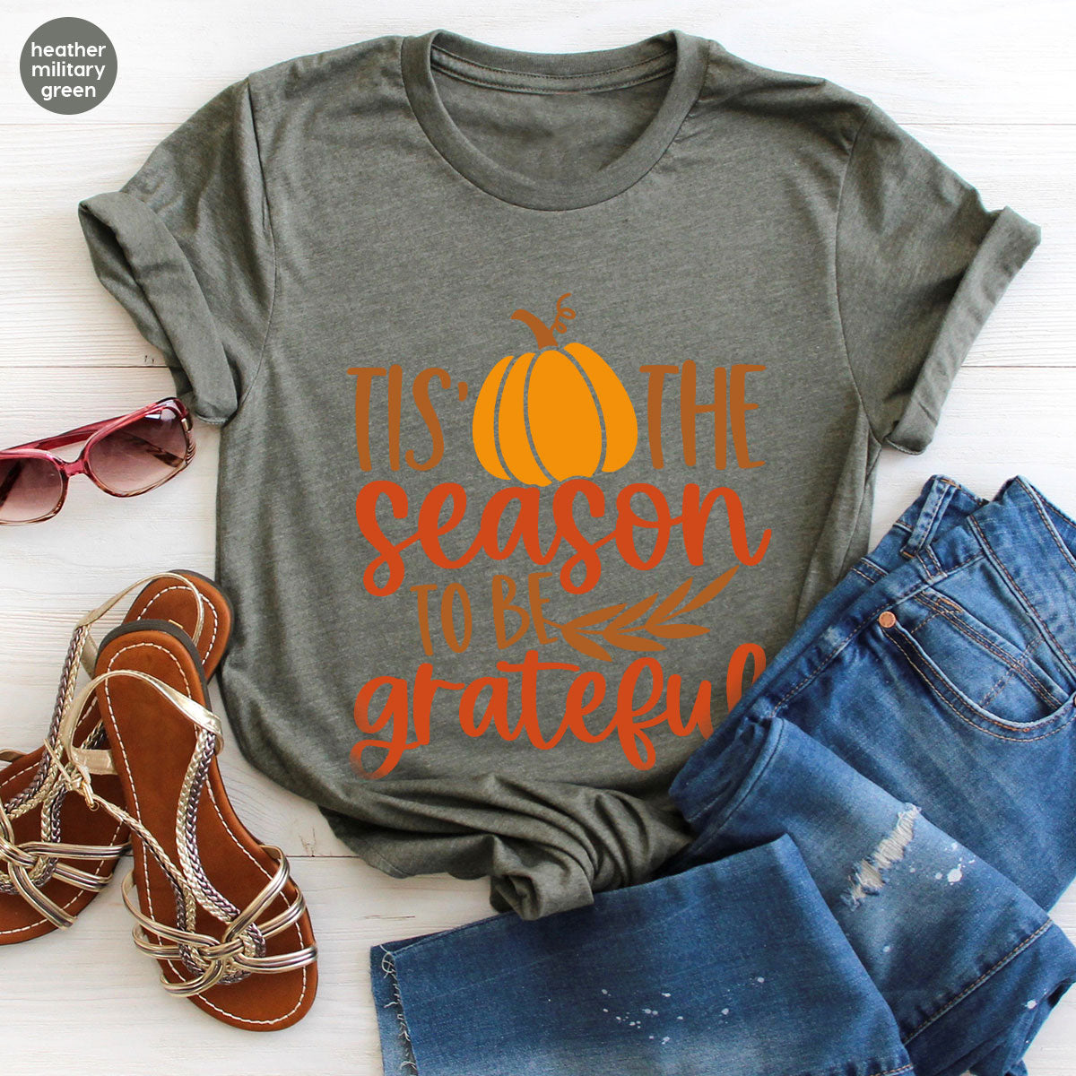 Fall T-Shirt, Autumn Crewneck Sweatshirt, Thanksgiving product image 144