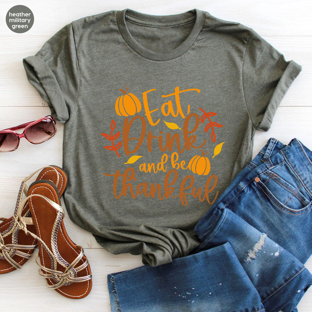 Cute Pumpkin T-Shirt, Fall Graphic Tees, Thankful Gifts product image 105