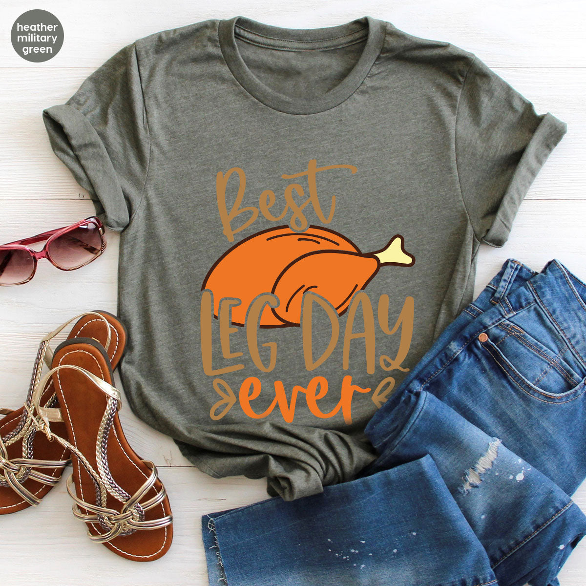 Funny Thanksgiving Shirts, Turkey Graphic Tees, Fall product image 81