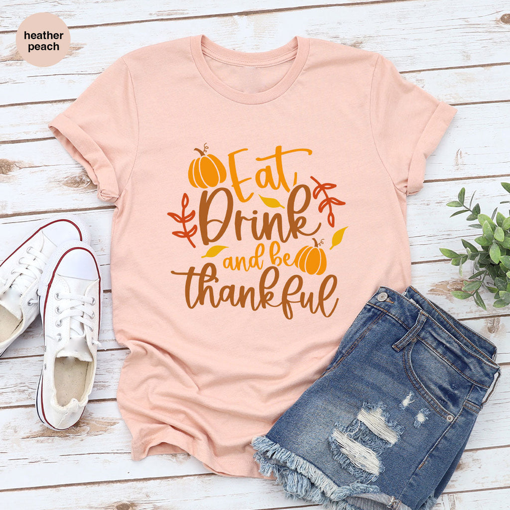 Cute Pumpkin T-Shirt, Fall Graphic Tees, Thankful Gifts product image 109