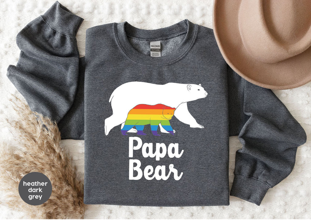 Papa Bear Shirt, T-Shirt, LGBT Rainbow Tee product image 80