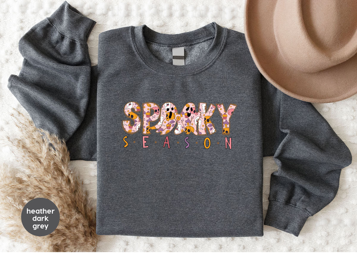 Ghost Graphic Tees, Cute Kid Halloween Shirt, Spooky product image 144