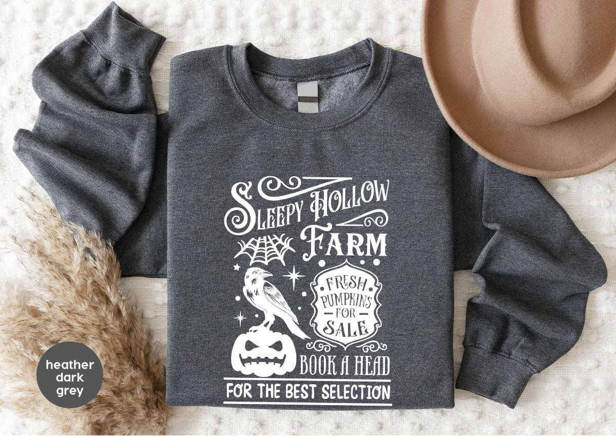 Halloween Sweatshirt, Farmer Outfit, Pumpkin Shirt, Spooky product image 150