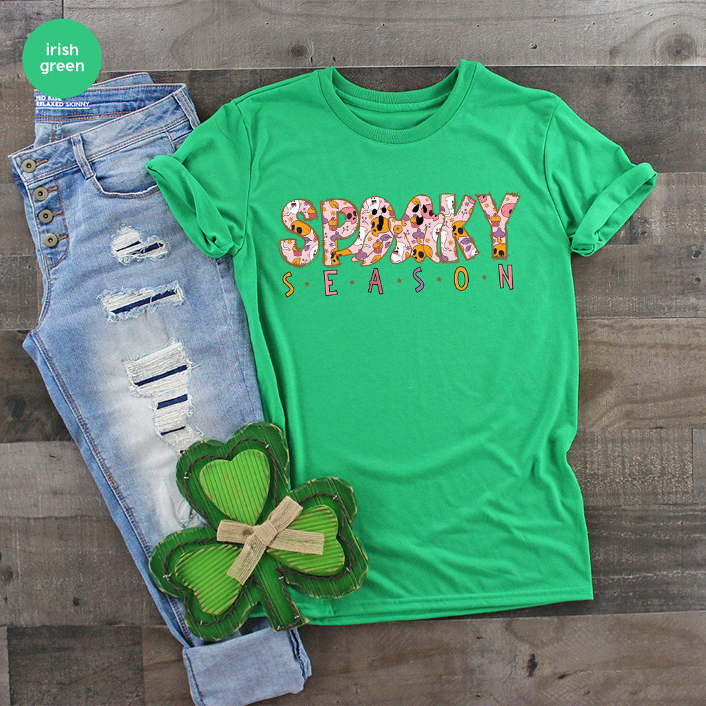 Ghost Graphic Tees, Cute Kid Halloween Shirt, Spooky product image 131