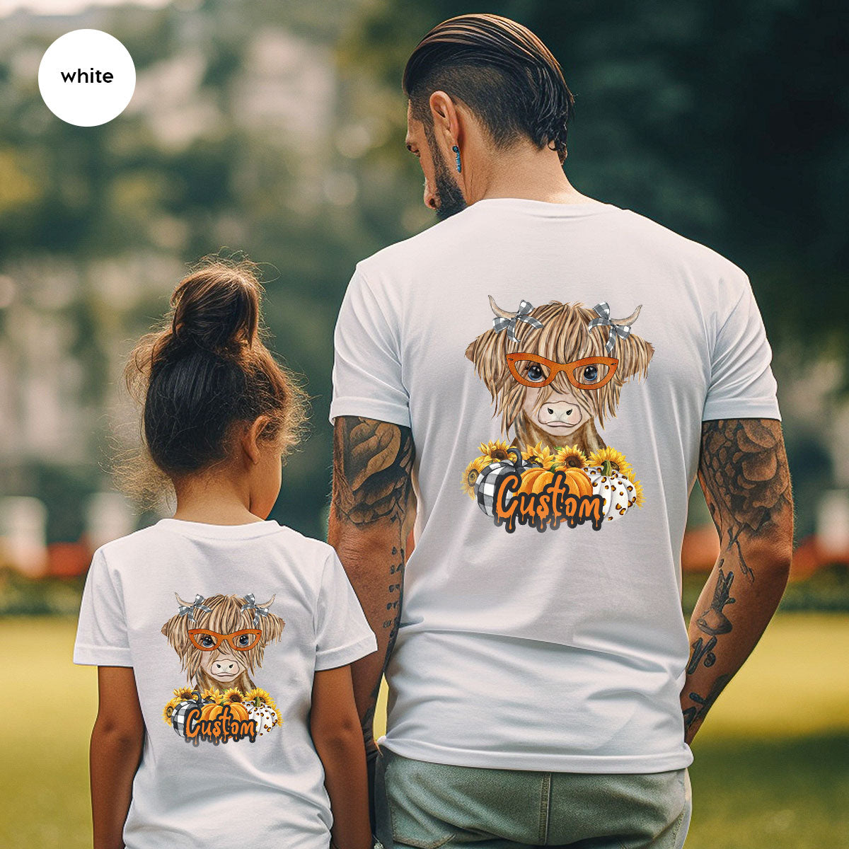 Custom Cow Shirt, Fall Graphic Tees, Personalized Farmer product image 141