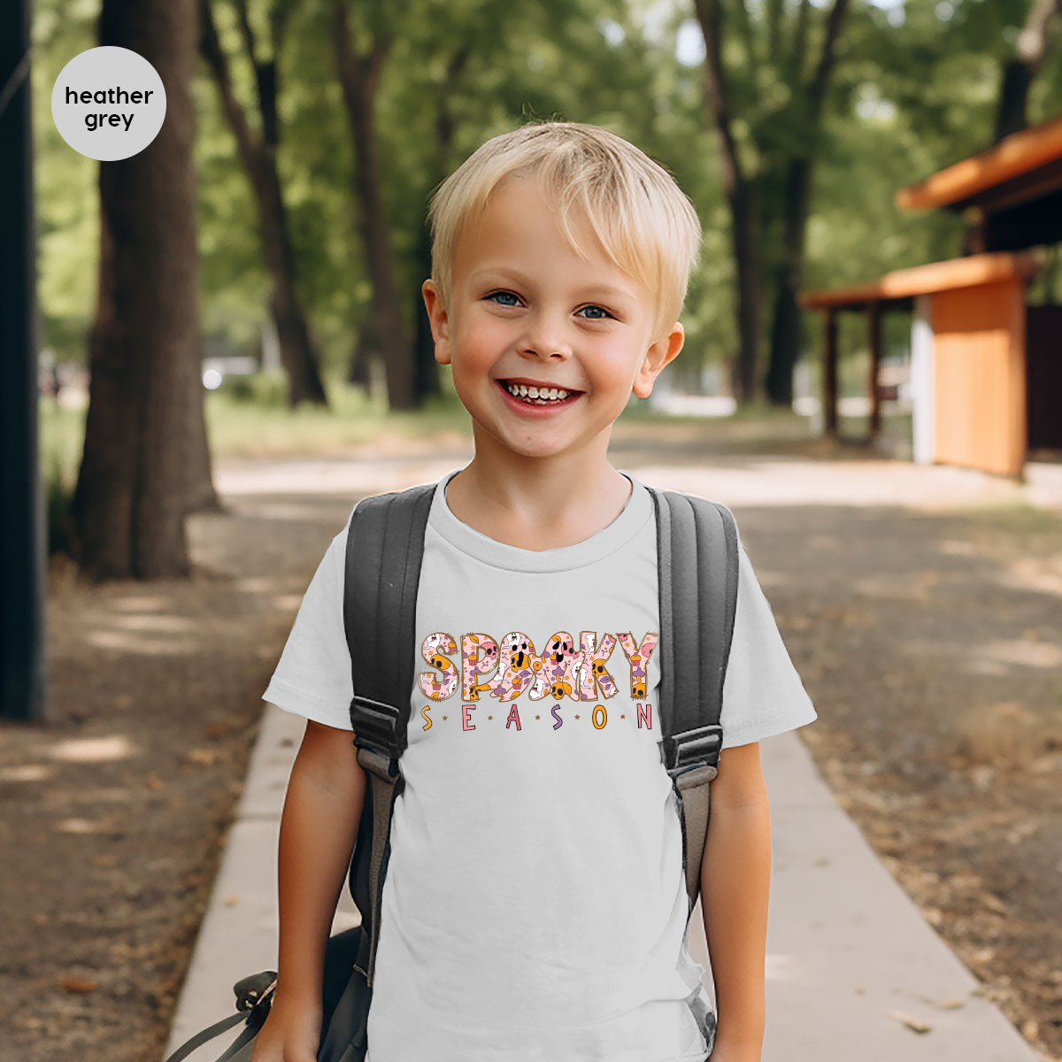 Ghost Graphic Tees, Cute Kid Halloween Shirt, Spooky product image 157