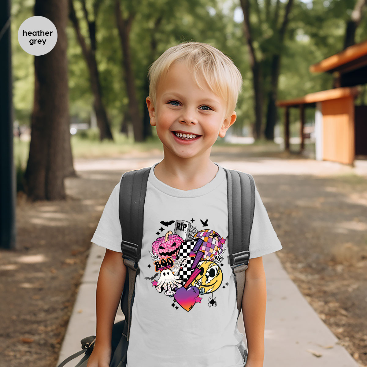 Retro Halloween Shirt, Spooky Pumpkin Cool Checkered Outfit product image 144