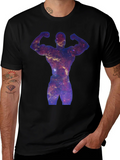Galaxy Bodybuilder Black T-Shirt product image 1