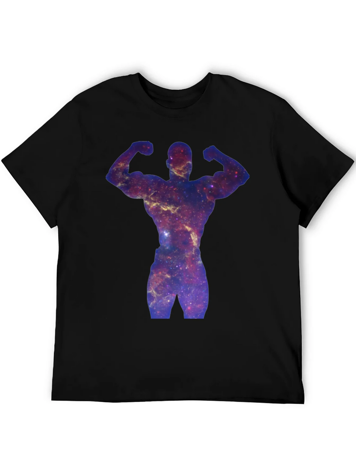 Galaxy Bodybuilder Black T-Shirt product image 3
