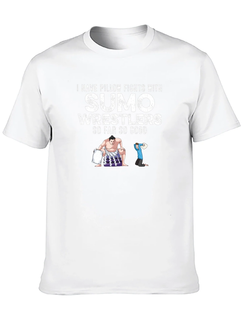 Sumo Wrestler Pillow Fight Graphic Tee