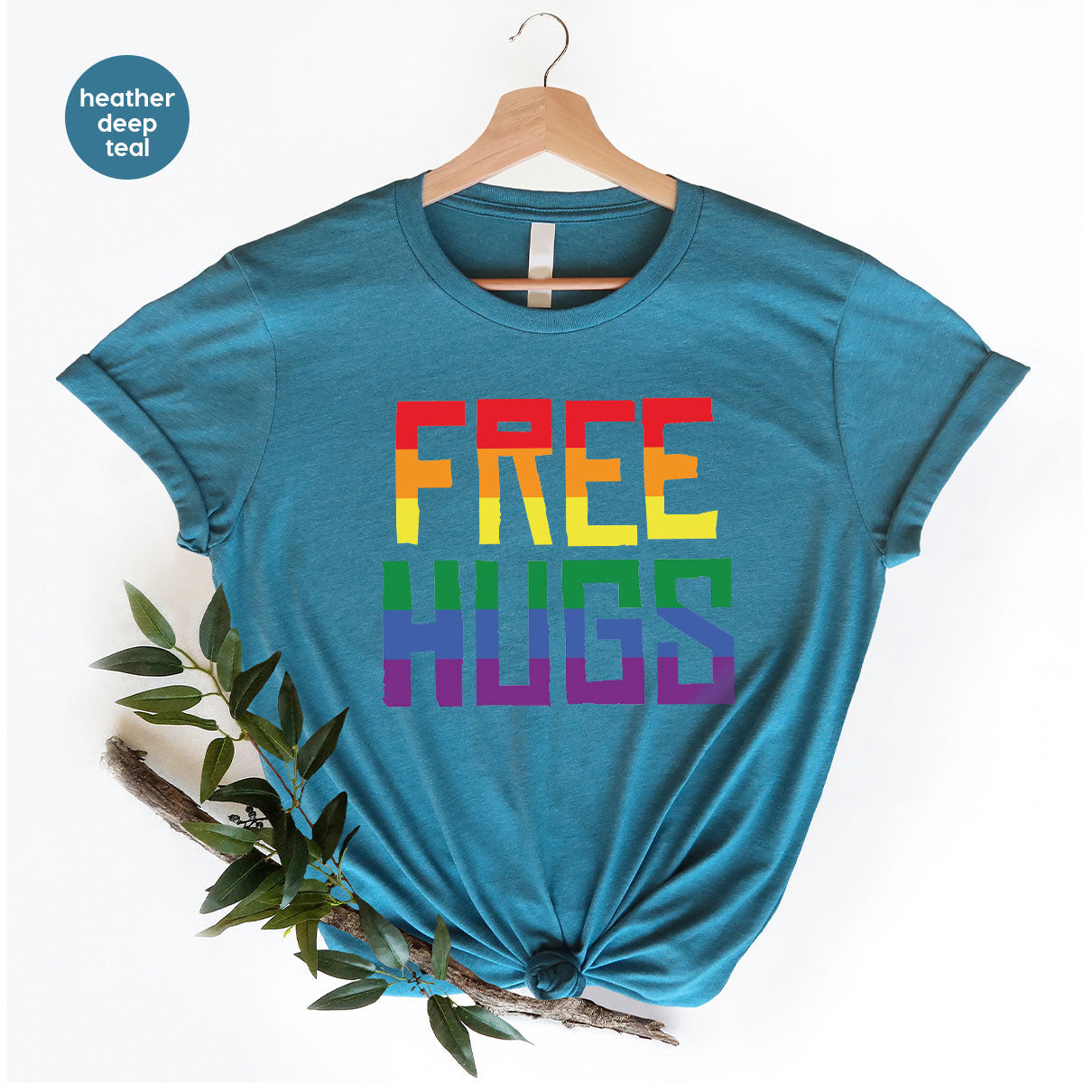 Cute LGBT Shirt, Free Hugs T-Shirt, Lovely Pride for product image 97