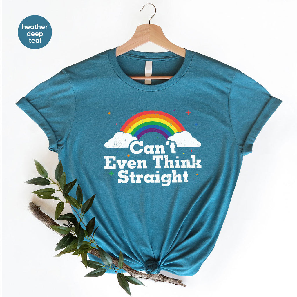 Can I Even Think Straight Shirt, Rainbow T-Shirt, LGBT product image 99