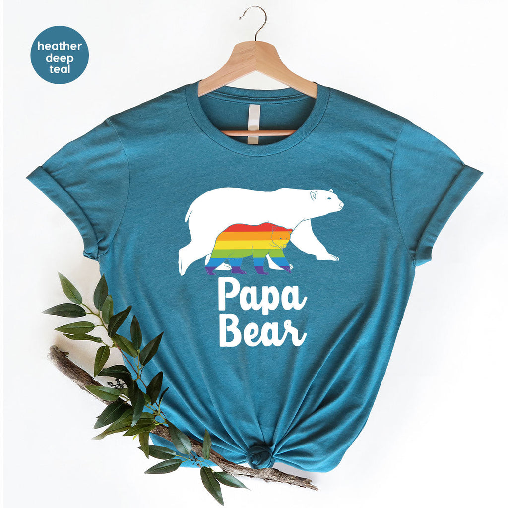 Papa Bear Shirt, T-Shirt, LGBT Rainbow Tee product image 95