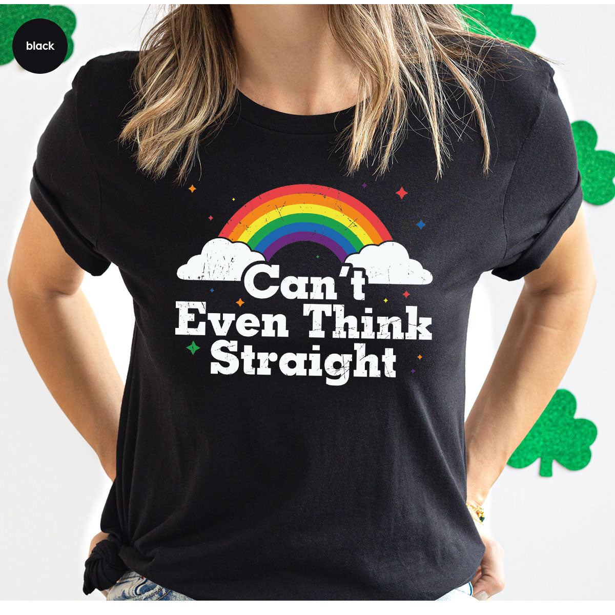 Can I Even Think Straight Shirt, Rainbow T-Shirt, LGBT product image 93
