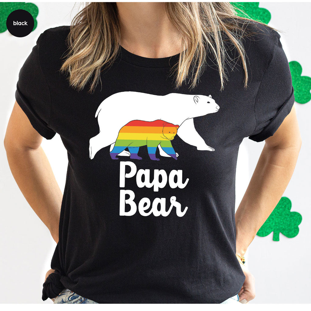 Papa Bear Shirt, T-Shirt, LGBT Rainbow Tee product image 89