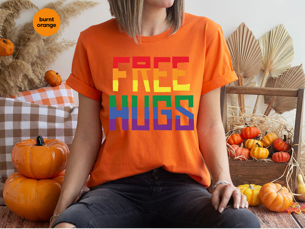 Cute LGBT Shirt, Free Hugs T-Shirt, Lovely Pride for product image 94