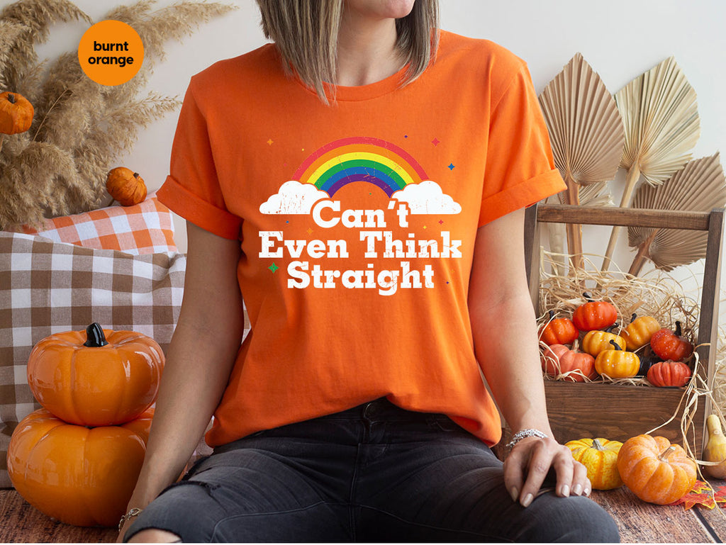 Can I Even Think Straight Shirt, Rainbow T-Shirt, LGBT product image 96