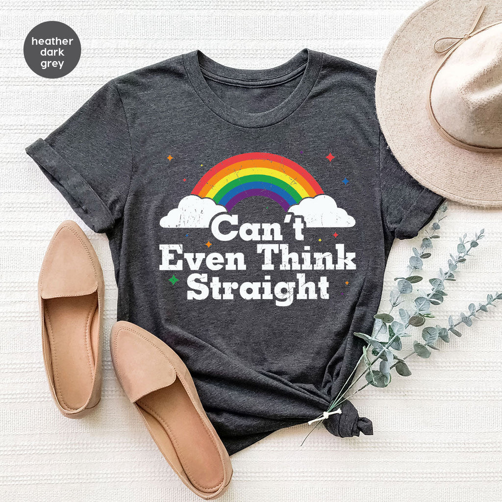Can I Even Think Straight Shirt, Rainbow T-Shirt, LGBT product image 97