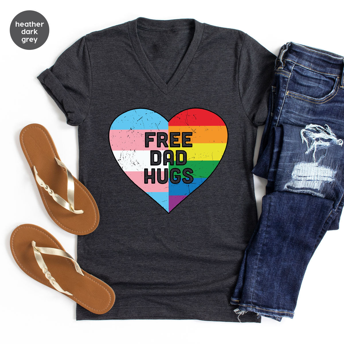 Free Dad Hugs Shirt, LGBT Pride T-Shirt product image 98